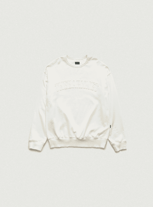 Oversized Crest Logo Sweat Shirt