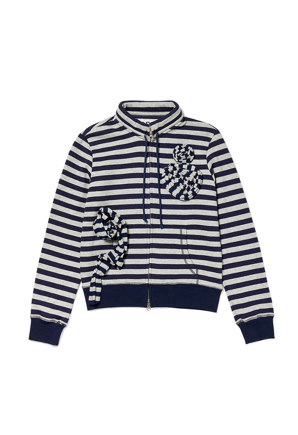 APPLIQUÉ ZIPUP JACKET, NAVY