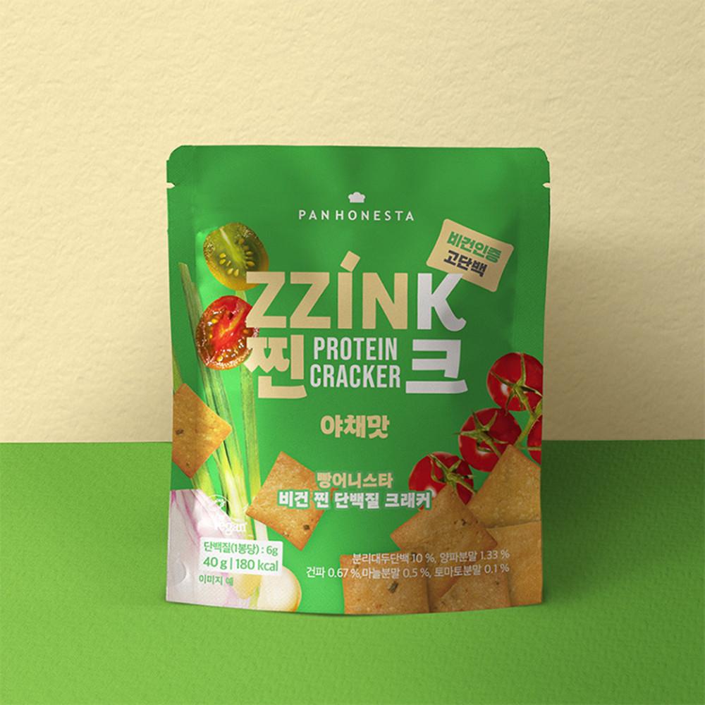 [찐크 1개 골라담기] 비건 단백질 크래커 '찐크'