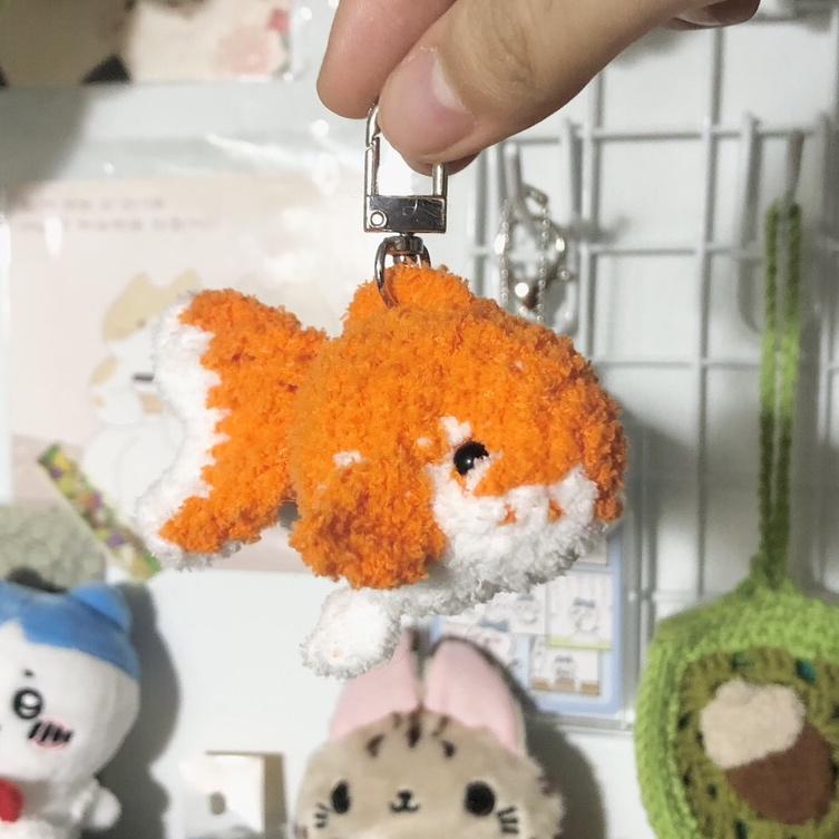 뜨개 얼룩 금붕어 인형 키링