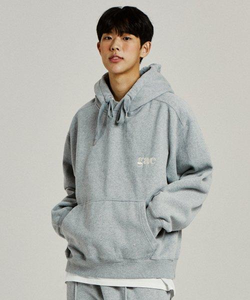 로고 후드 그레이 (기모)