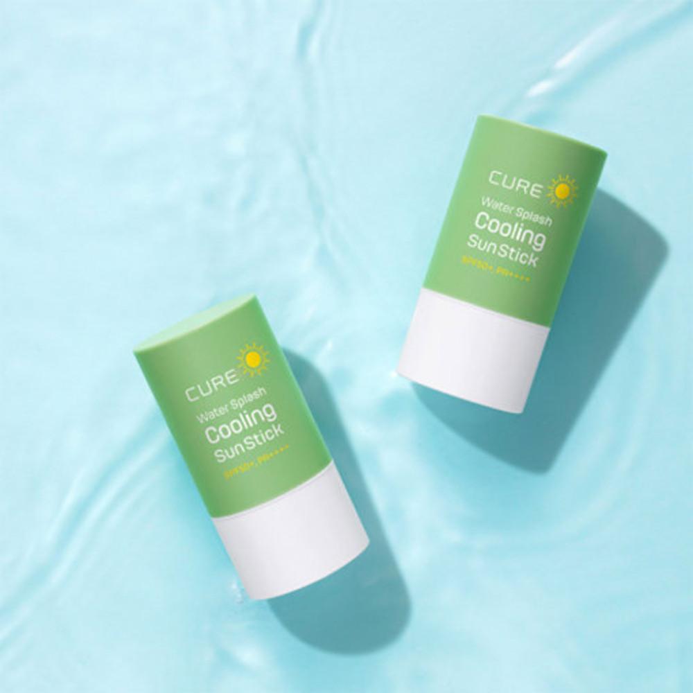 김정문알로에 큐어 워터 스플래쉬 쿨링 선스틱 SPF50 23g, 2개