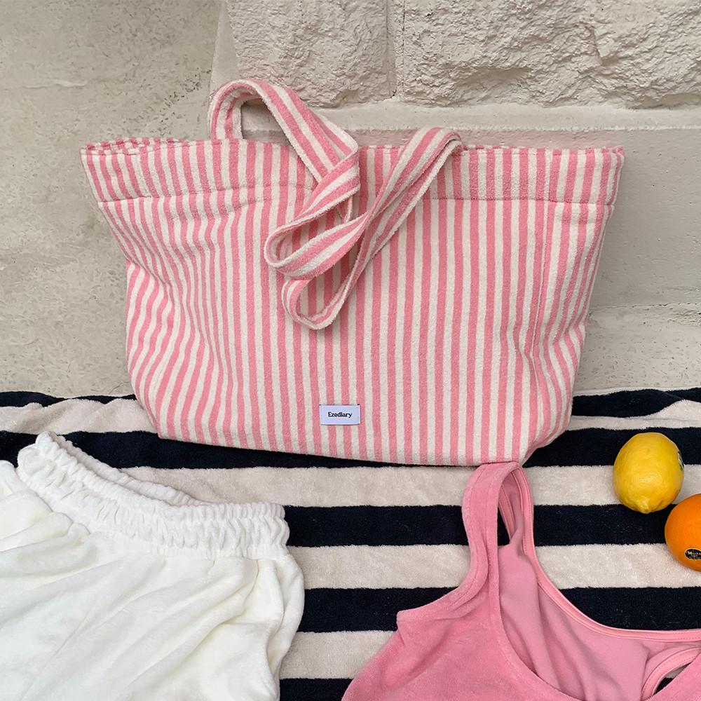 [Ezediary] 마린 테리 스트라이프 숄더백