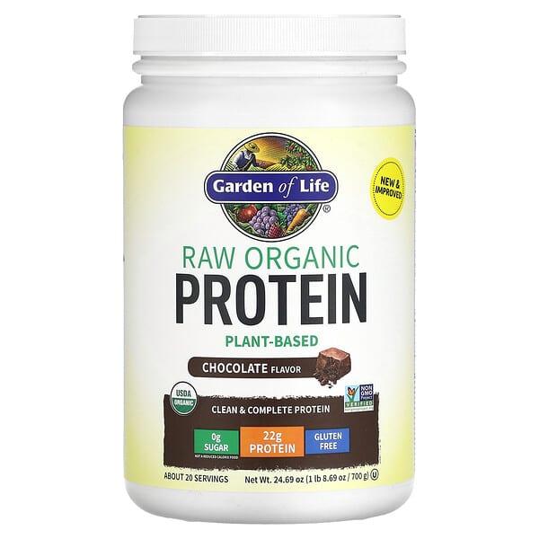 Garden of Life, RAW 유기농 단백질, 유기농 식물 포뮬라, 초콜릿, 660g(23.28oz)