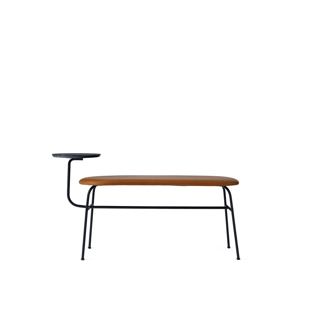 Afteroom Bench, Black/Cognac leather 21000