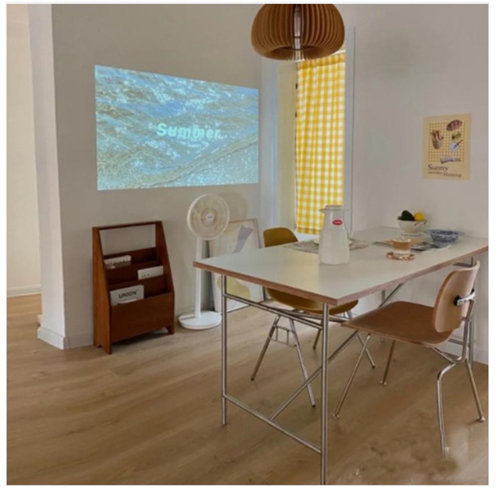 모던 미드센추리 넓은 대형 테이블 사무실 주방 스테인리스 다리 식탁 60x60x75