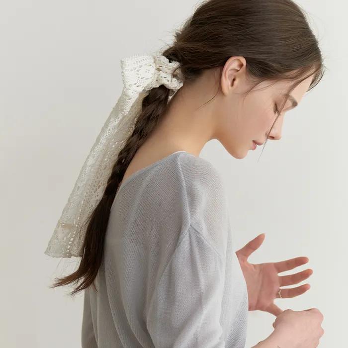 Brunch layered scrunchie (white)