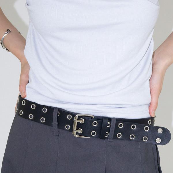 Two-Hole Eyelet Belt (Black)