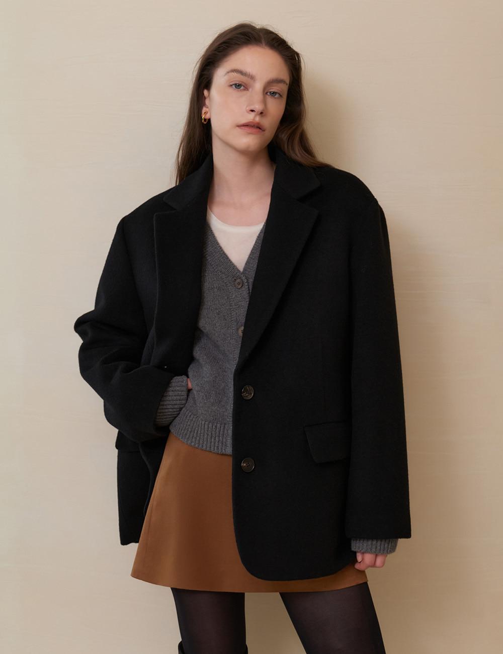 Paris Overfit Half Coat (Black)
