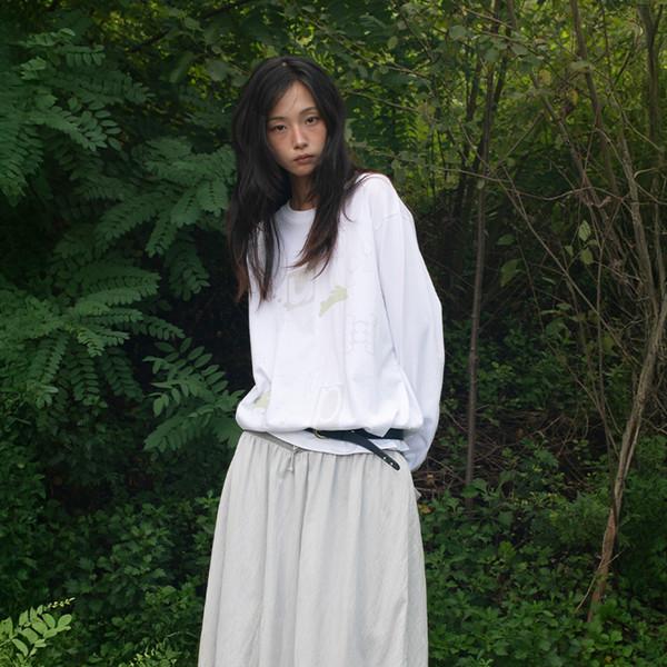 FLARE RIB SKIRT (GREY)