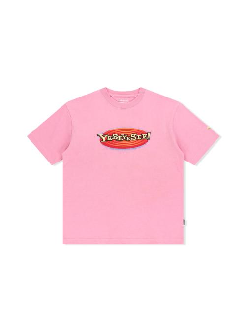Y.E.S Web Logo Kids Tee Pink