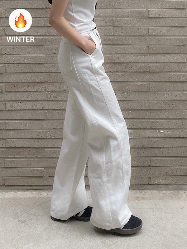 슬로우앤드 [👖와이드핏] made. 나스 디테일러 와이드팬츠 (+베이직/롱ver) - 4 size