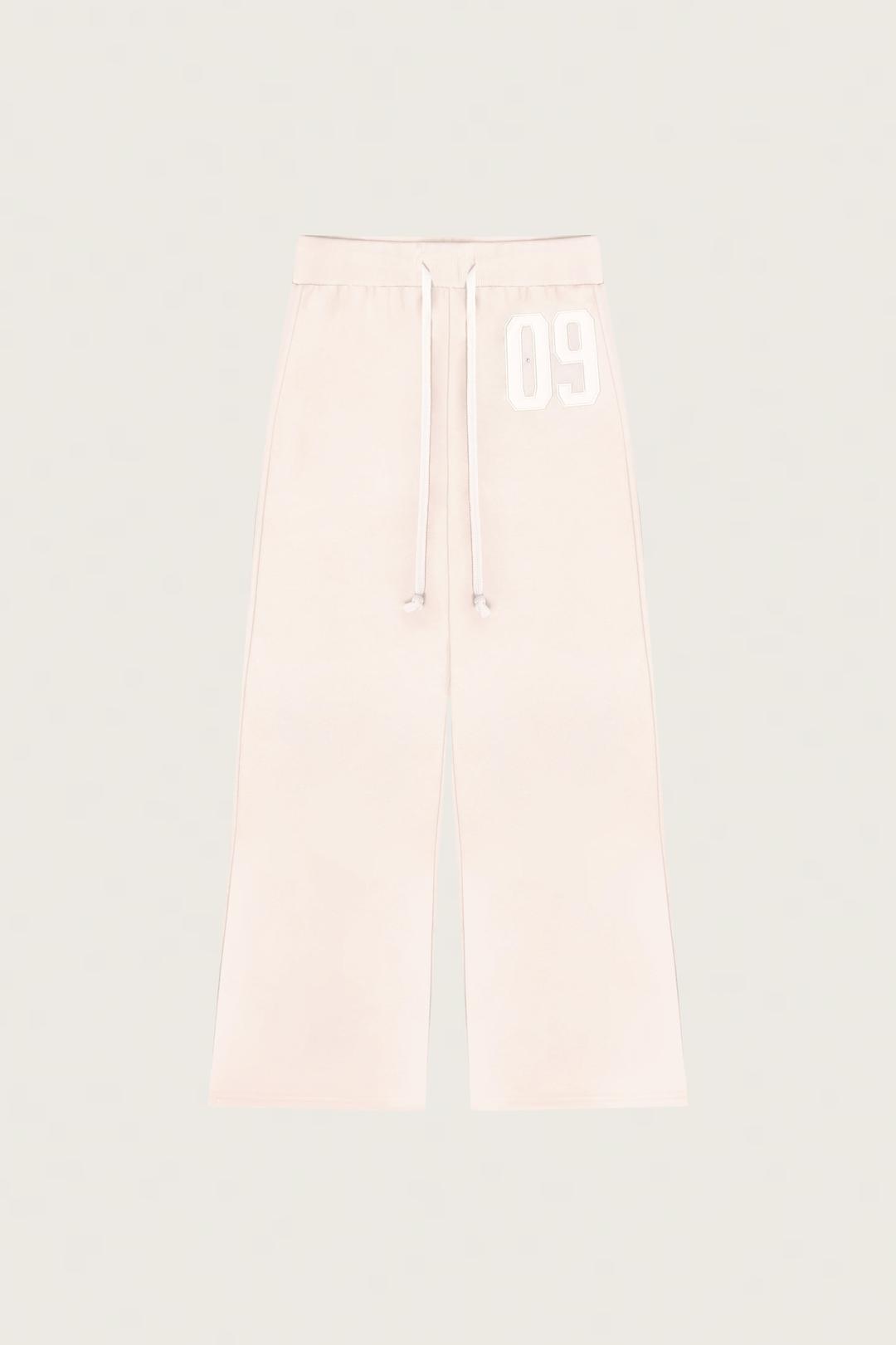 [Wonniehouse] 09 Numbering straight pants, Apricot