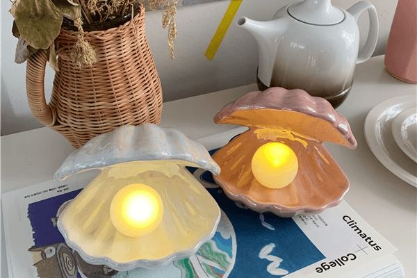 샤이닝 펄 조개 무드등 보석함2colors