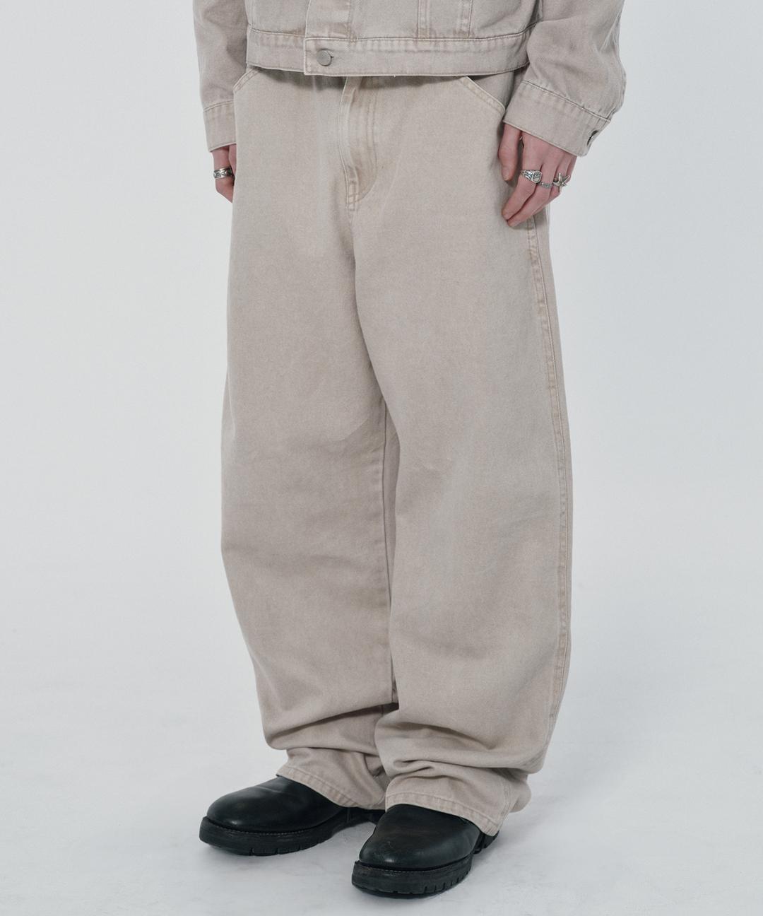 WASHED TYPE PANTS [BEIGE]