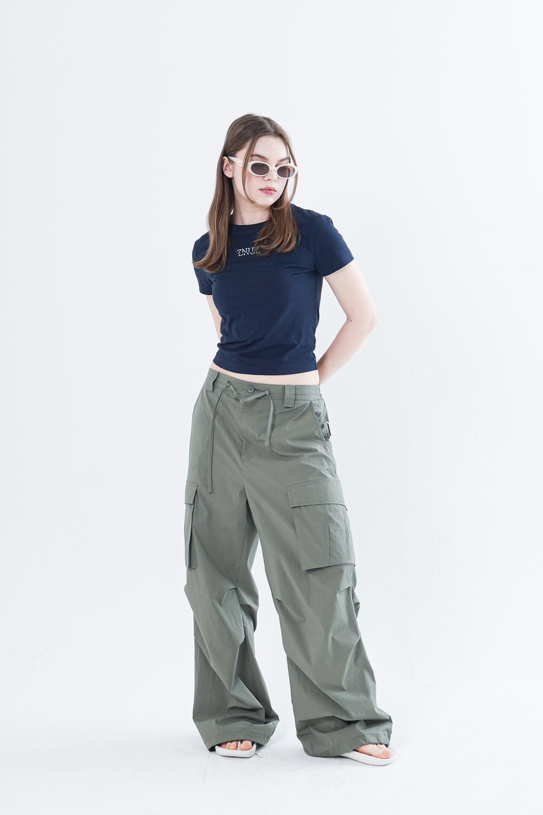 ZNUZ HERITAGE CROP TOP - NAVY