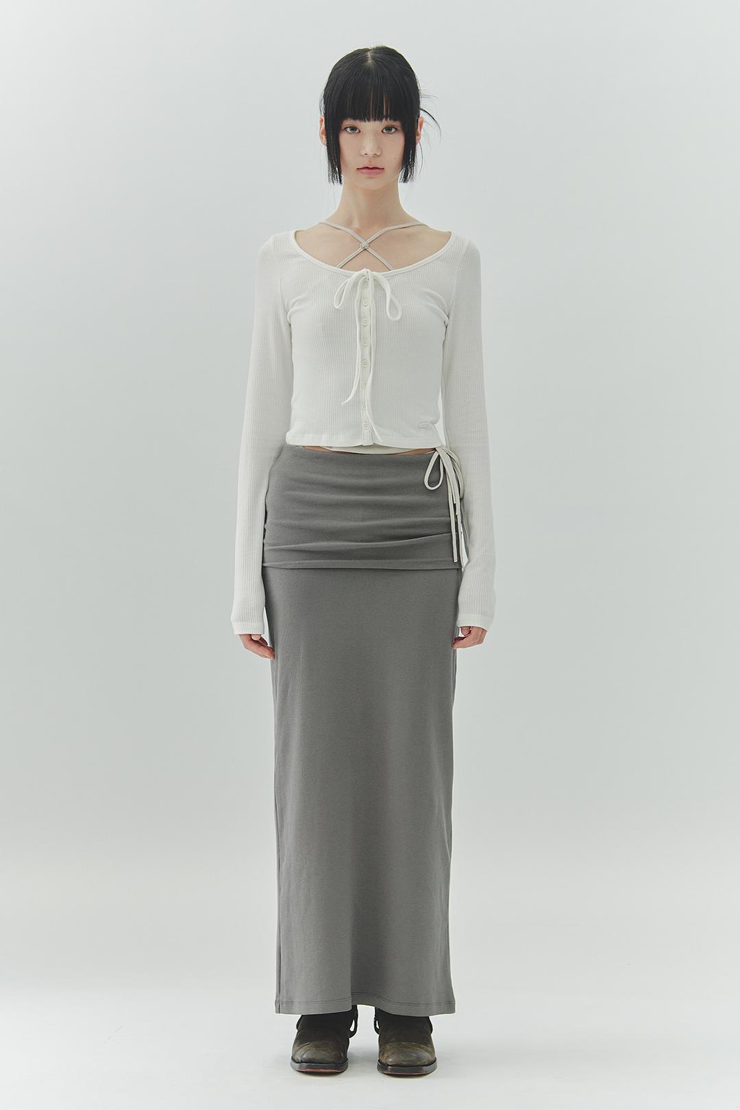 LOWER FOLDING SKIRT charcoal