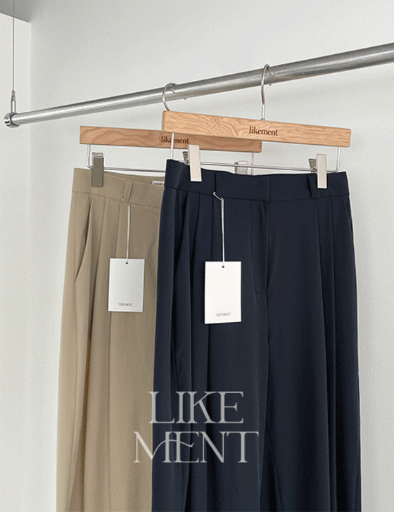 라이크유 [LIKEMENT] 키드먼 썸머 투핀턱 쿨 스판 슬랙스 (SL) - 2color