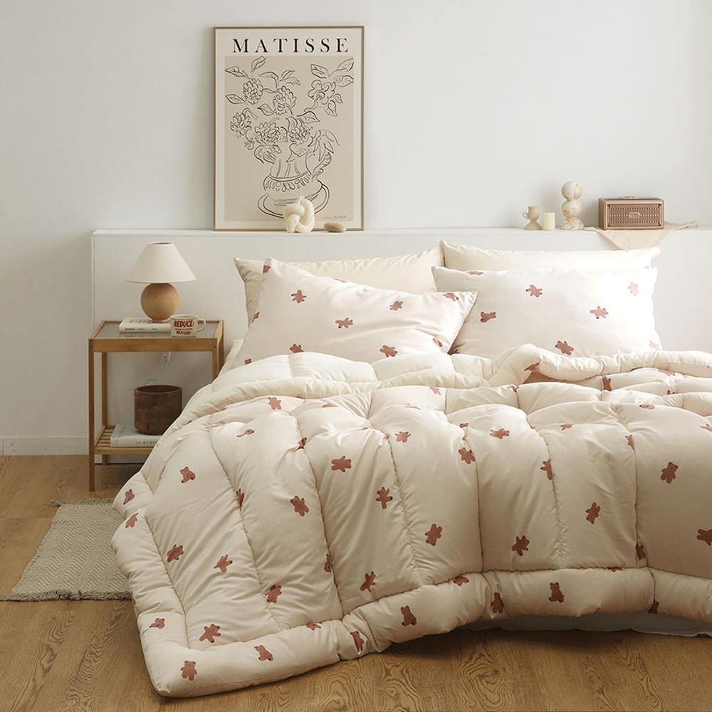 먼지없는 세미 마이크로 화이바 차렵이불 침구세트 SS/Q/K (7종) (코지베어, 프리비숑, 캣츠, 모먼트, 가든)