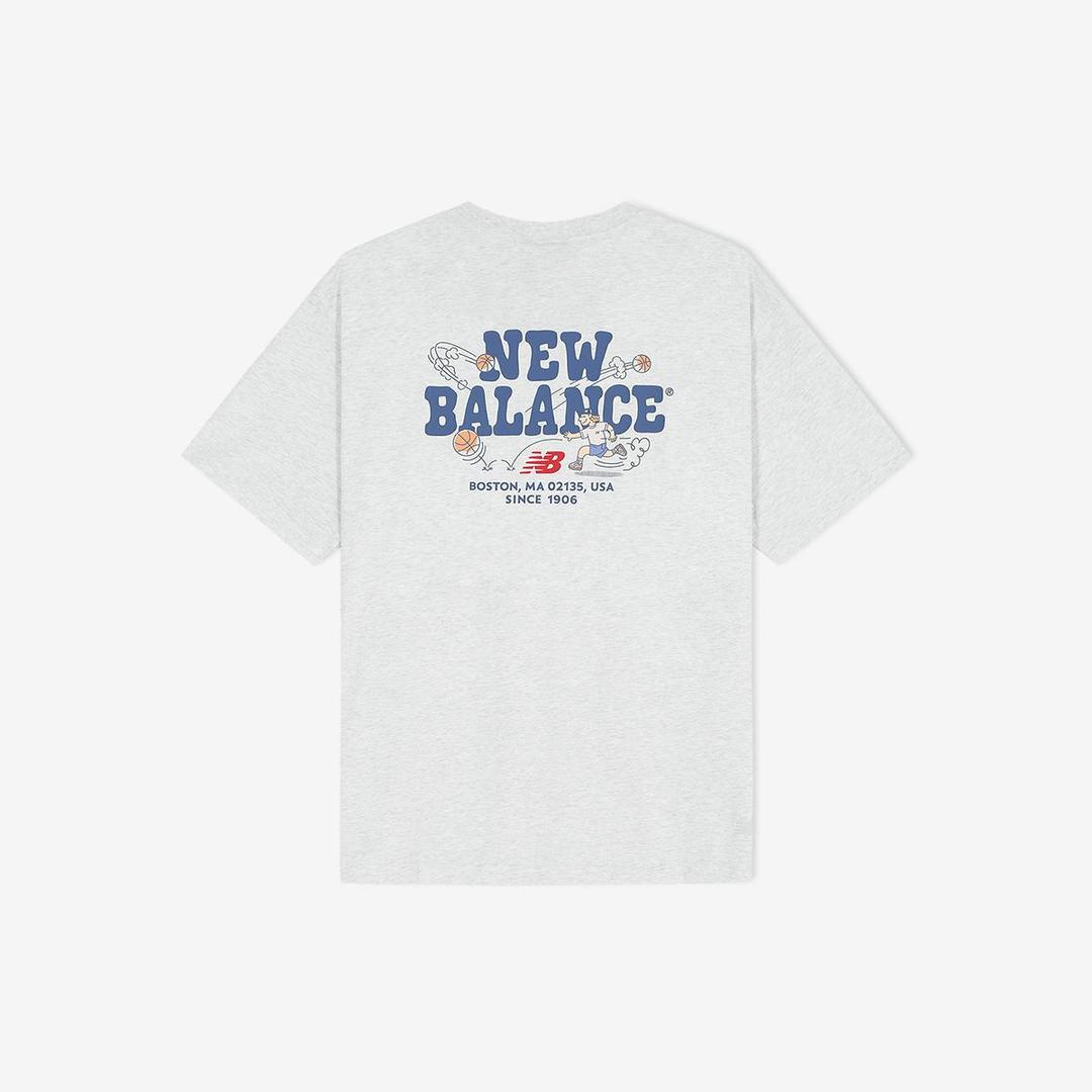 UNI NB BOY 바스켓볼 레터링 반팔티(SEMI OVER FIT)