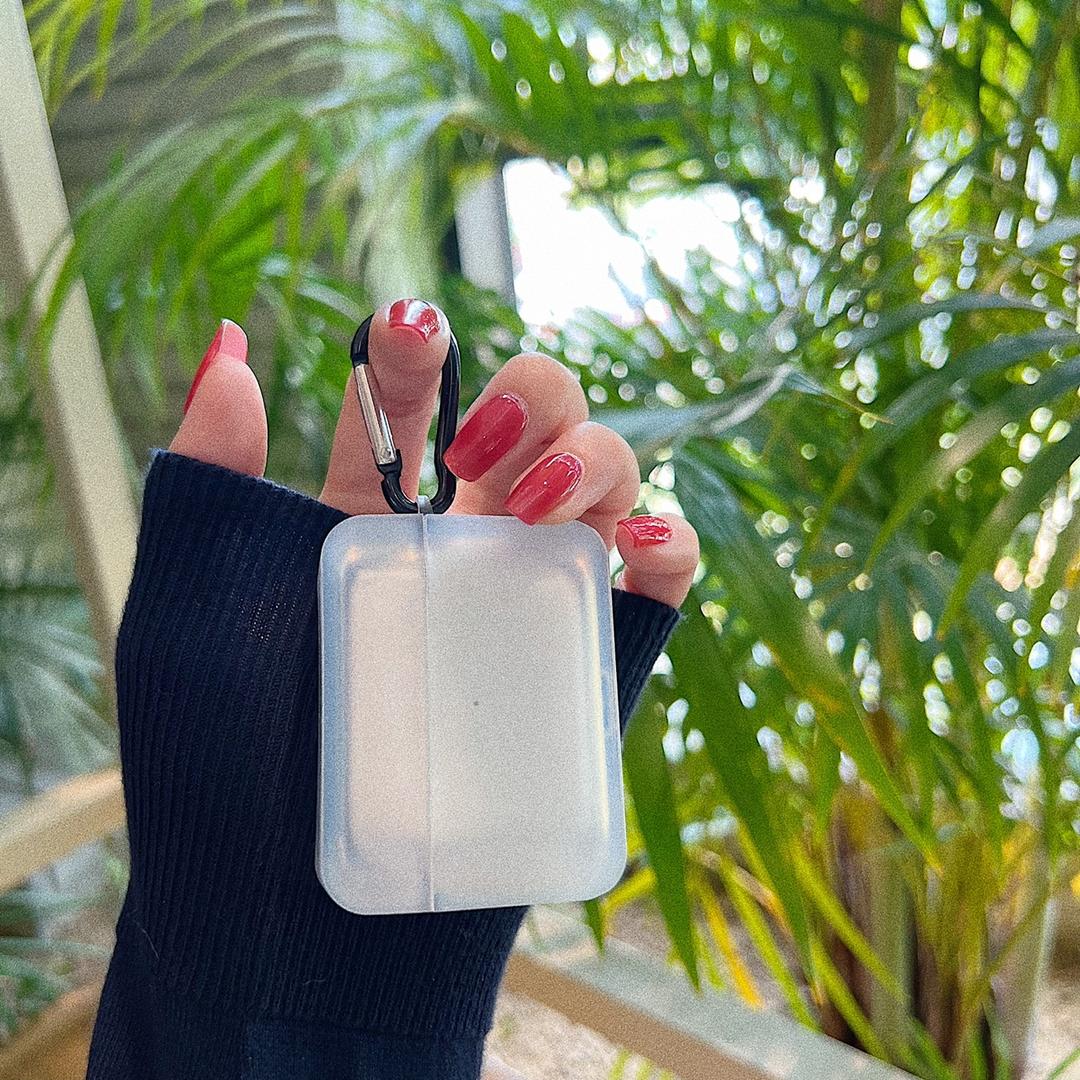 당일/카라비너❤️ 스퀘어 반투명 케이스 / 에어팟케이스 ,에어팟프로 에어팟1/2세대 에어팟3세대 매트케이스