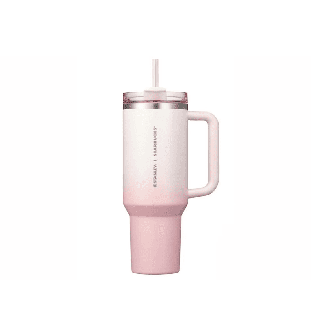 Stanley Starbucks Korea Exclusive Flowstate Quencher 40oz Tumbler Pink