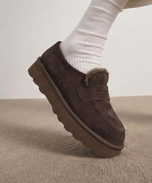 (5CM 키높이) WINTERFELL - SLIP LOAFER CHOCO BROWN 어그 로퍼