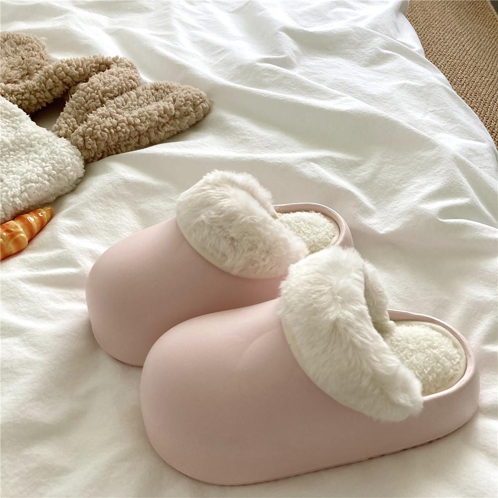 수심 Solid Cake Slippers(5 color) 솔리드 털 슬리퍼 실내화 겨울