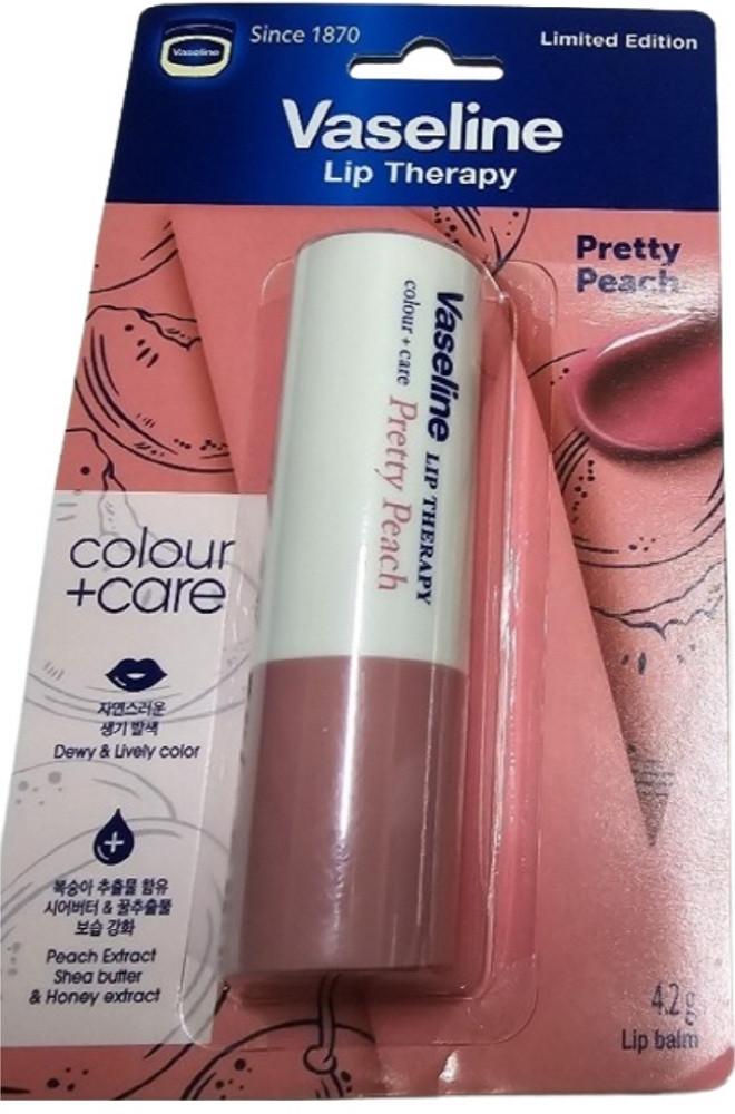 바세린 립 테라피 컬러 케어 립밤 프리티피치 4.2g 1개