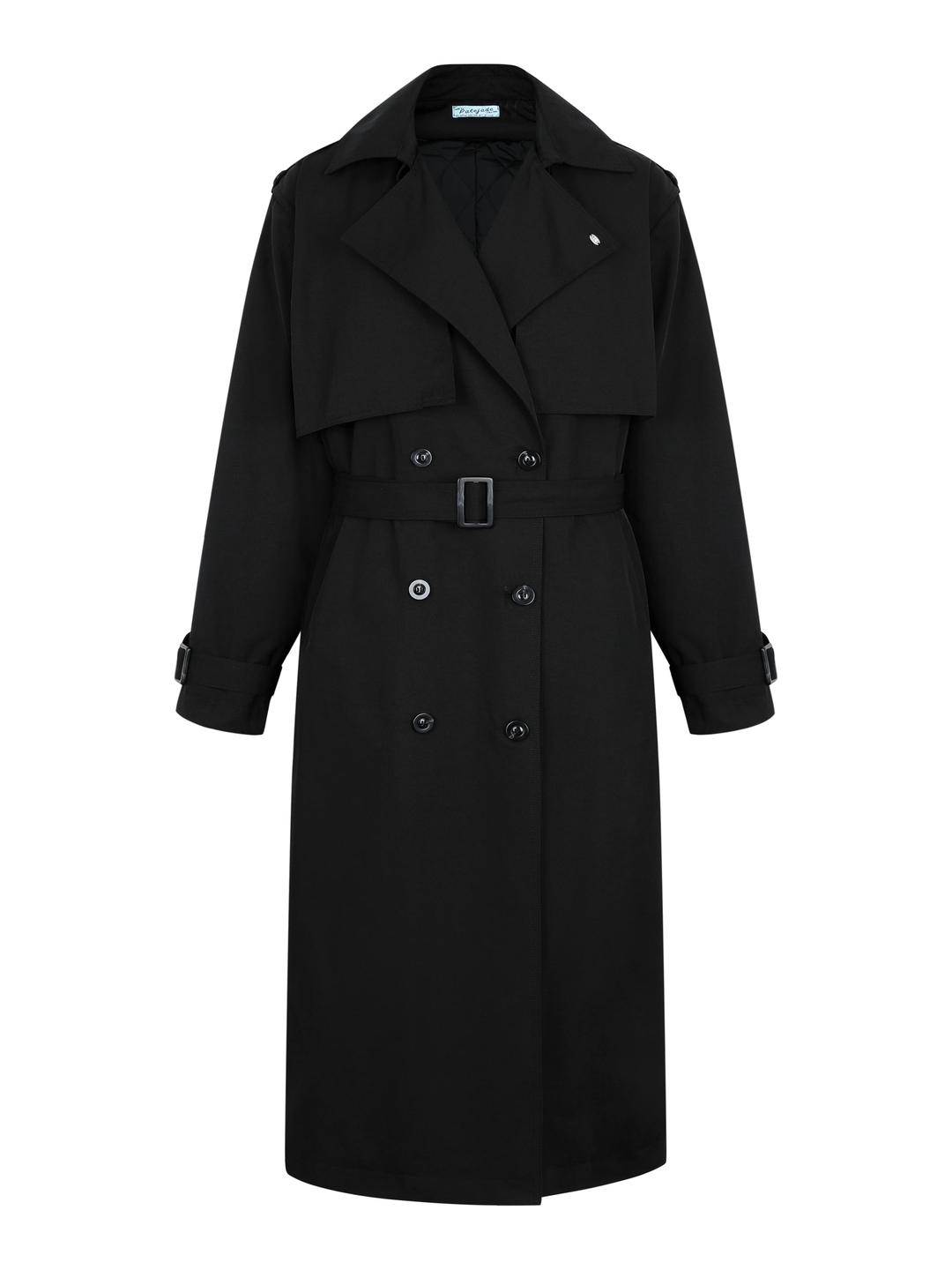 Trentch Long Padded Jumper In Black