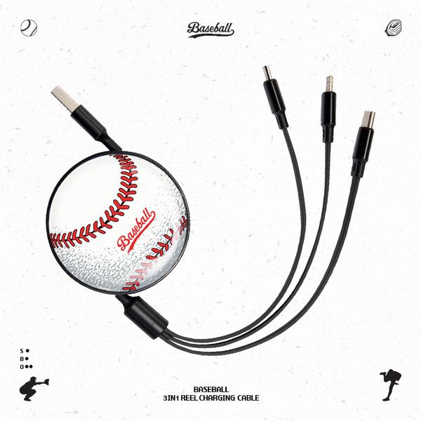 baseball 1 in 3 릴 충전 케이블