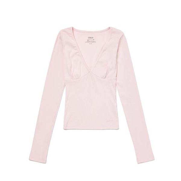 Cassie V Fitted Long Sleeves(Softy Pink)