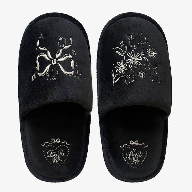Cutie Bunny Room Shoes (Black)