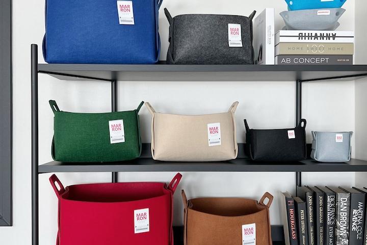 [5%쿠폰][오늘의딜] 뉴컬러 3가지! 접이식 펠트 수납 바구니 4size 19colors