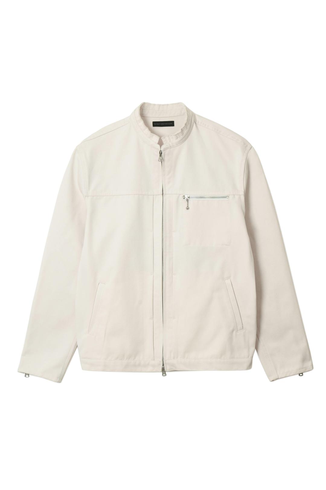 ROUGH NECK ZIP-UP / ecru