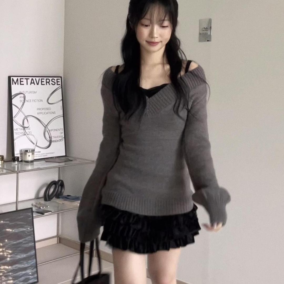 [속바지내장] suede frill miniskirt