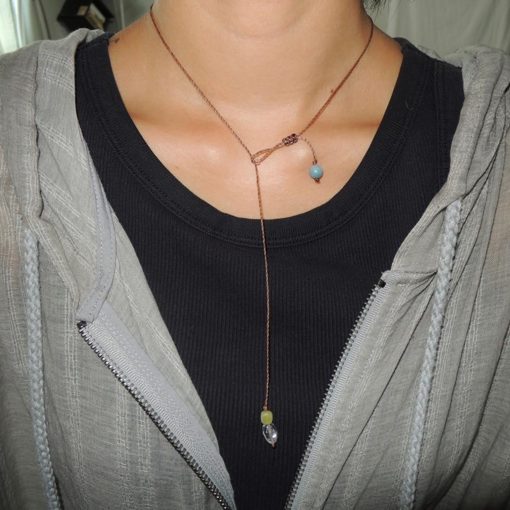 Necklace:ame(brown)