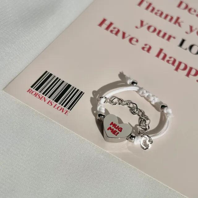 [SALE 쿠폰발급/MADE] HUG ME! White LOVE Ring