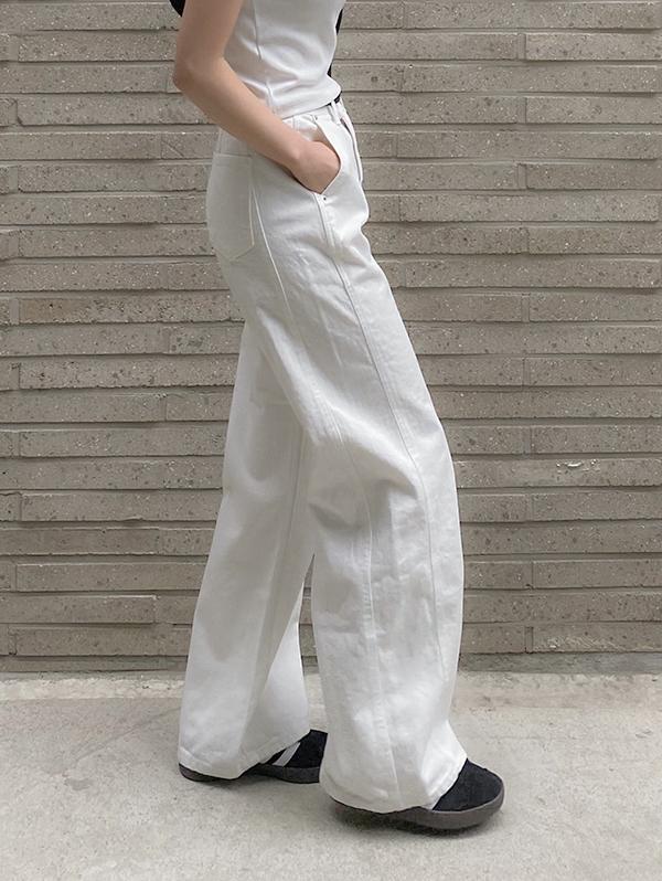 슬로우앤드 [👖와이드핏] #SLOWMADE. 나스 디테일러 와이드팬츠 (+베이직/롱ver) - 4 size