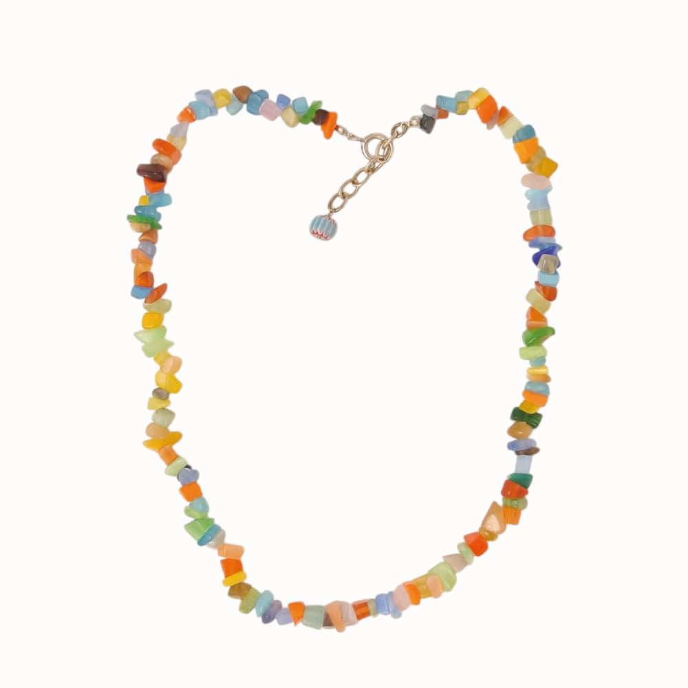 Rainbow Crystal Chip Necklace