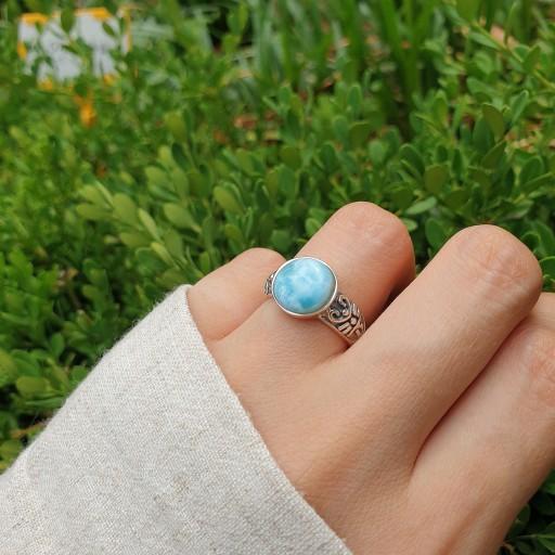 (수량1) 라리마 원석 빈티지링 실버925