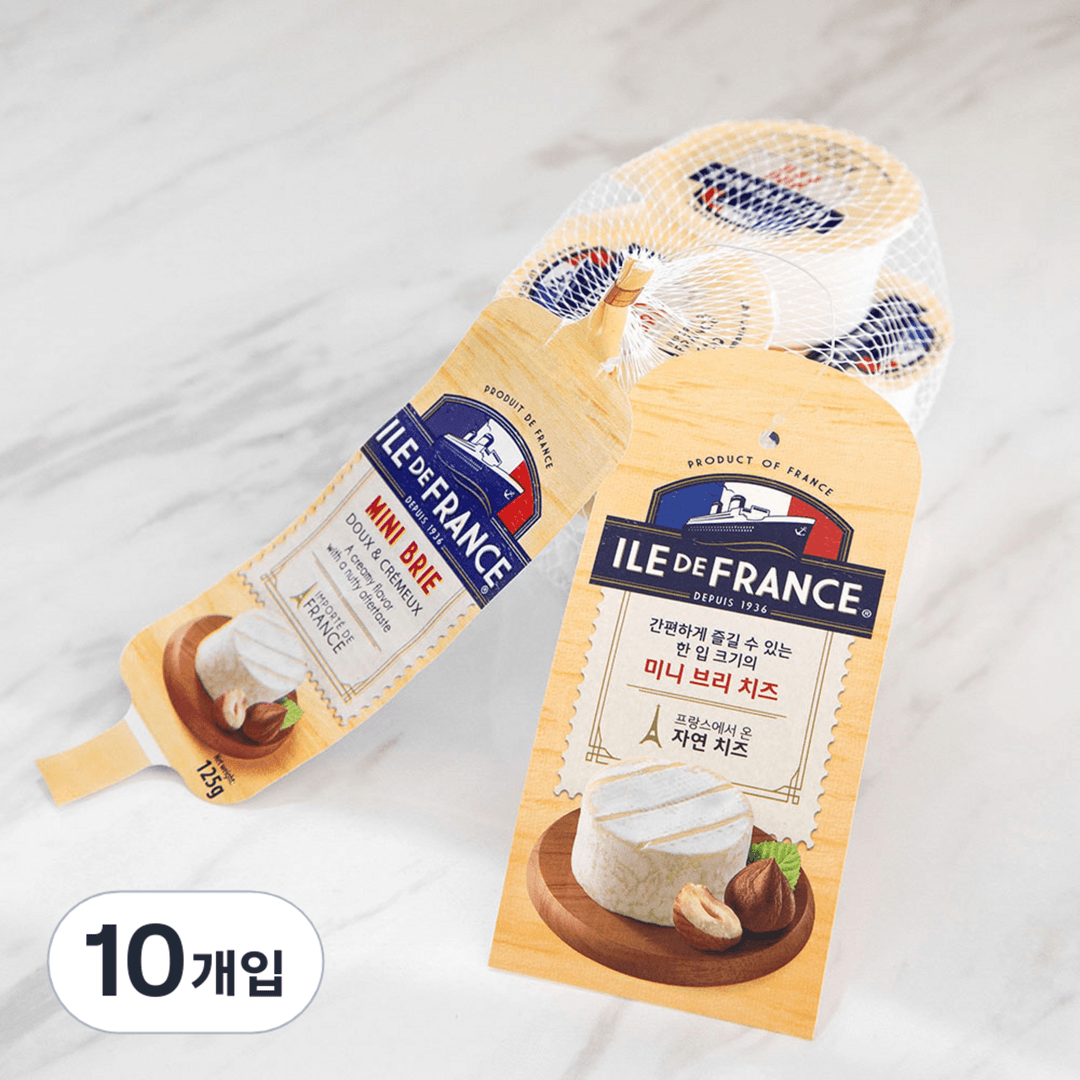 일드프랑스 미니 브리 치즈, 25g, 10개입 - 자연치즈 | 쿠팡