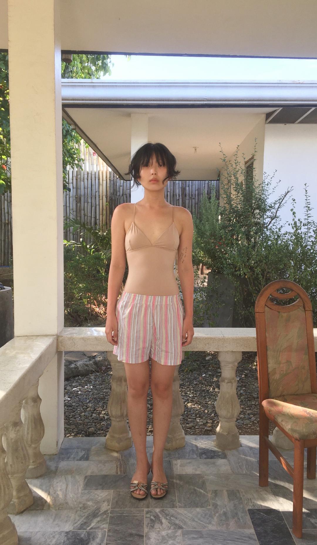 stripe shorts_pink