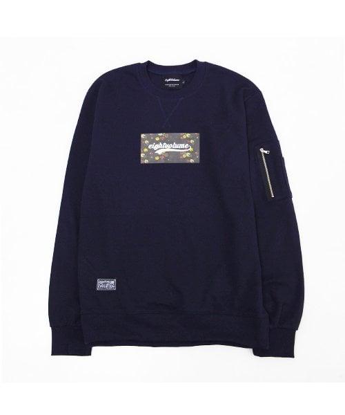 에잇볼륨(EIGHTVOLUME)  EV S.Flower Logo Crewneck (Navy) - 사이즈 & 후기 | 무신사