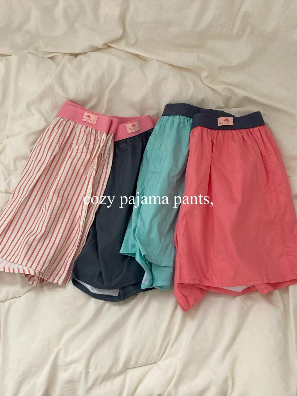 (4color) 국내제작 코지 트렁크 파자마팬츠