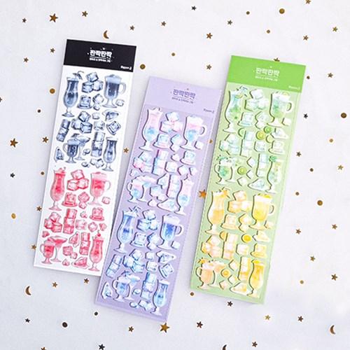 판짝판짝 칵테일 스티커 3종