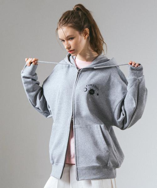 SMILING SMALL SUNNY HOOD ZIPUP (MELANGE)