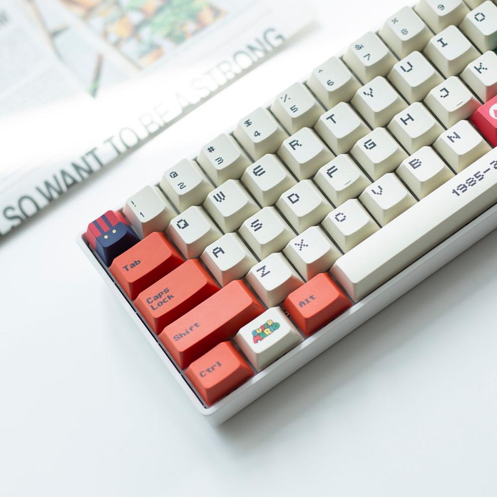 슈퍼마리오 키캡 PBT 체리 염료승화 124키 키크론 한무무