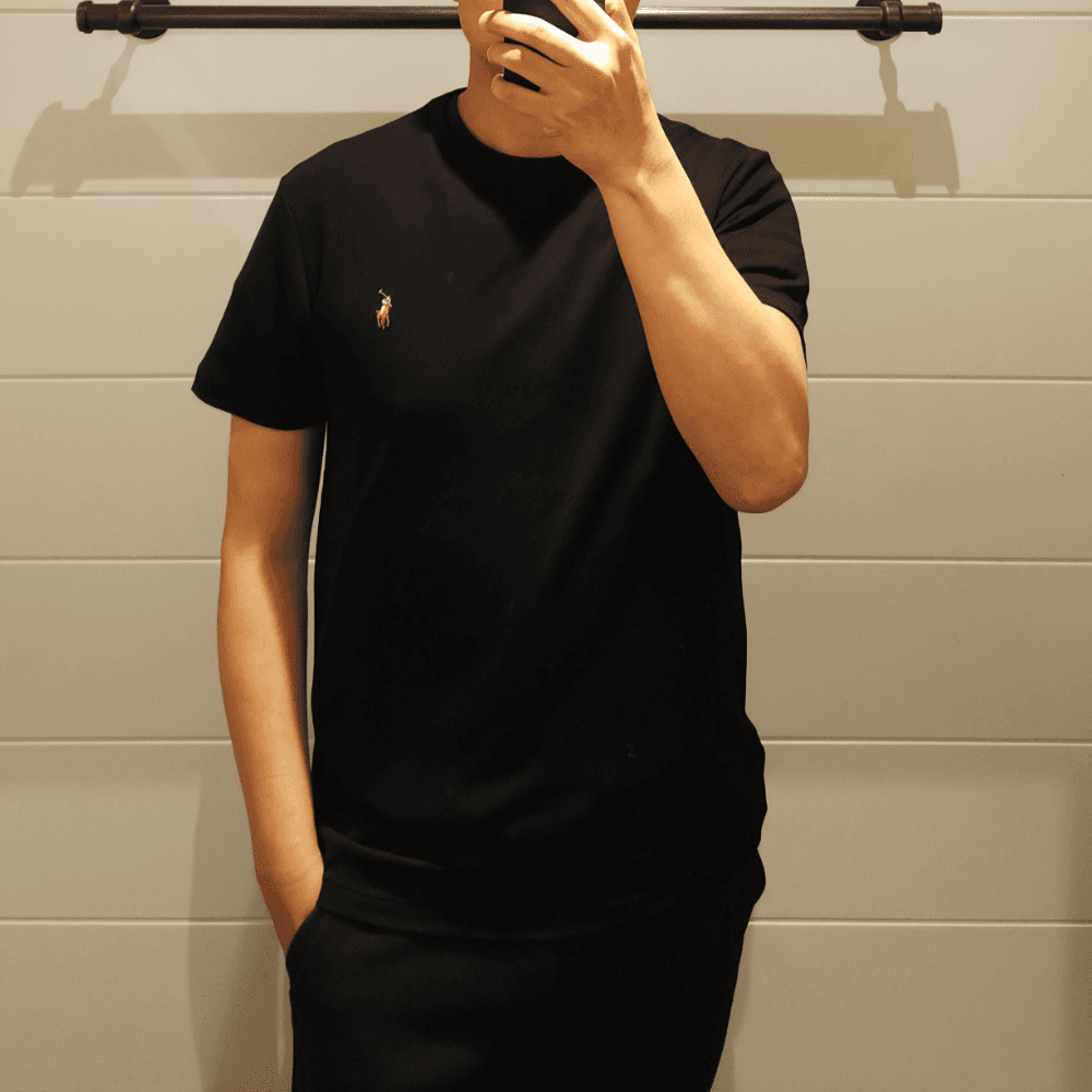 [무료 포인트 적립] 폴로 랄프로렌 반팔 티 아울렛 블랙, XS