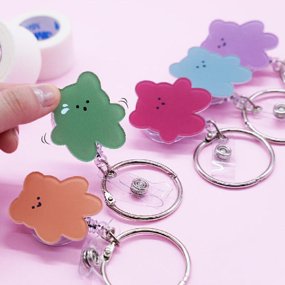 뽀너스 아크릴 릴홀더 간호사 테이프걸이 곰돌이 캐릭터 사원증 간호용품 신분증 목걸이줄 사원증